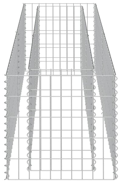 Gabionový vyvýšený záhon pozinkovaná ocel 180 x 50 x 50 cm 143559