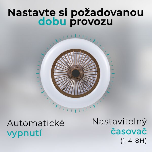 Noaton 11055G Callisto, zlatá, stropní ventilátor se světlem