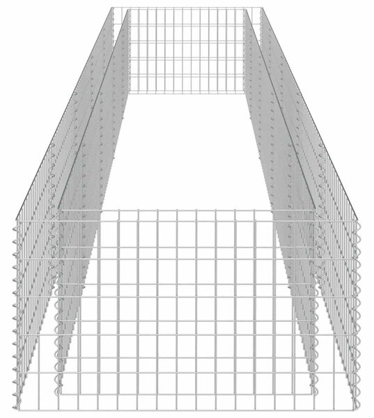Gabionový vyvýšený záhon pozinkovaná ocel 450 x 90 x 50 cm 143553