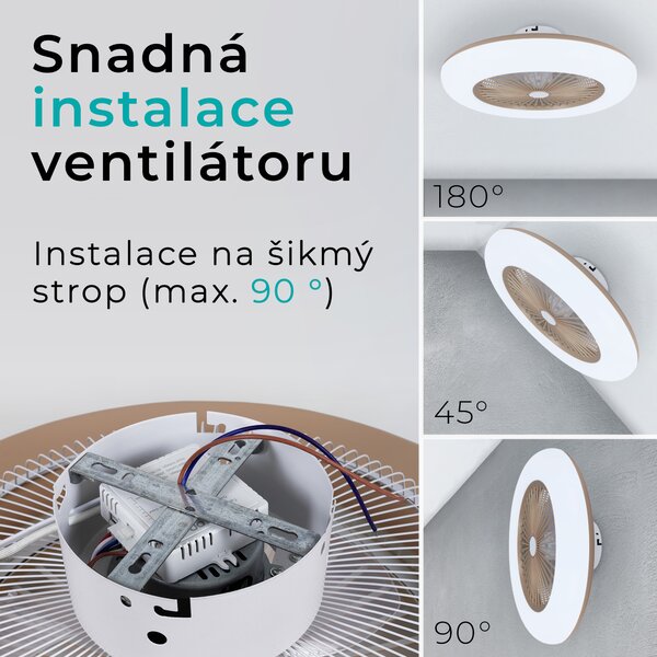 Noaton 11055G Callisto, zlatá, stropní ventilátor se světlem