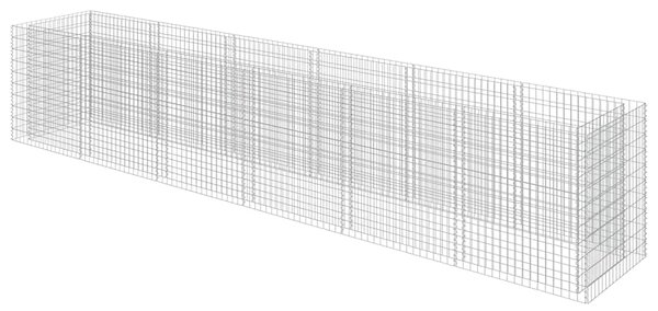 Gabionový vyvýšený záhon pozinkovaná ocel 540 x 90 x 100 cm 143554
