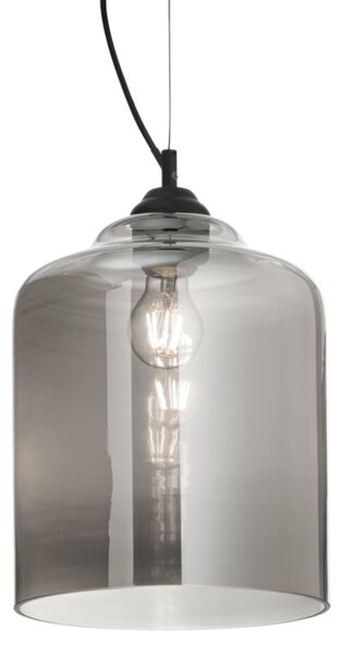 Závěsné svítidlo Ideal lux 112312 BISTRO SP1 SQUARE FUME 1xE27 60W černá