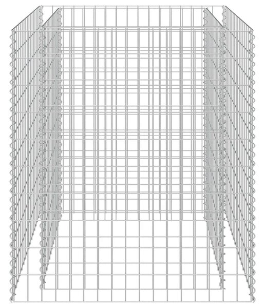 Gabionový vyvýšený záhon pozinkovaná ocel 90 x 90 x 100 cm 143556