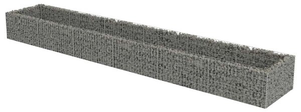 Gabionový vyvýšený záhon pozinkovaná ocel 540 x 90 x 50 cm 143555
