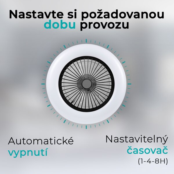 Noaton 11055B Callisto, černá, stropní ventilátor se světlem (Zánovní)