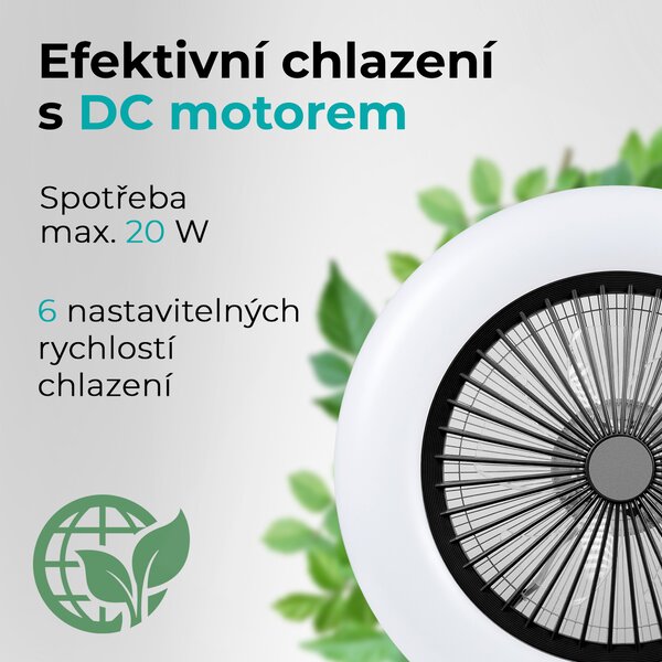 Noaton 11055B Callisto, černá, stropní ventilátor se světlem (Zánovní)