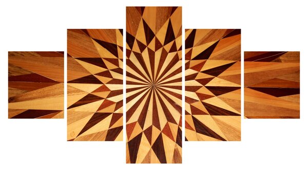 Obraz - Dřevěná koláž (125x70 cm)