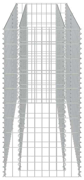 Gabionový vyvýšený záhon pozinkovaná ocel 180 x 50 x 100 cm 143558