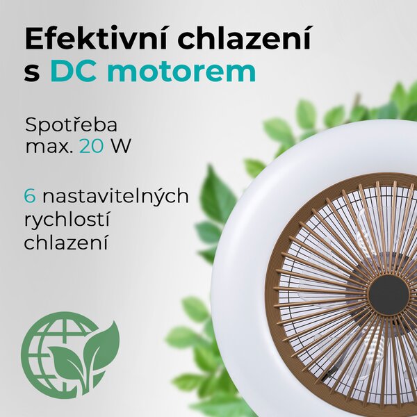 Noaton 11055G Callisto, zlatá, stropní ventilátor se světlem