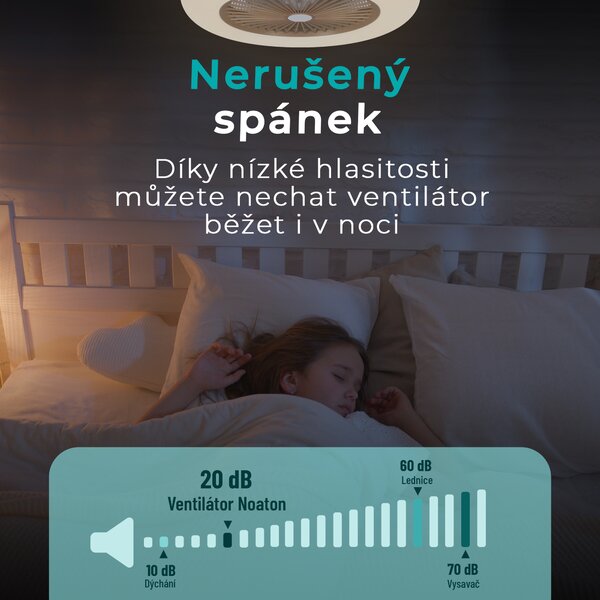 Noaton 11055G Callisto, zlatá, stropní ventilátor se světlem