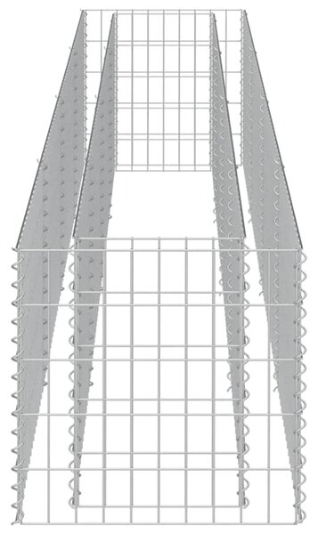 Gabionový vyvýšený záhon pozinkovaná ocel 360 x 50 x 50 cm 143561