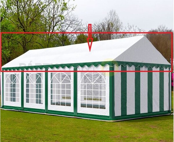 PVC Střešní plachta 6x12m barva Zeleno-bílá