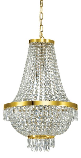Závěsné svítidlo / Luster Ideal lux 114736 CAESAR SP9 ORO 9xG9 40W zlato
