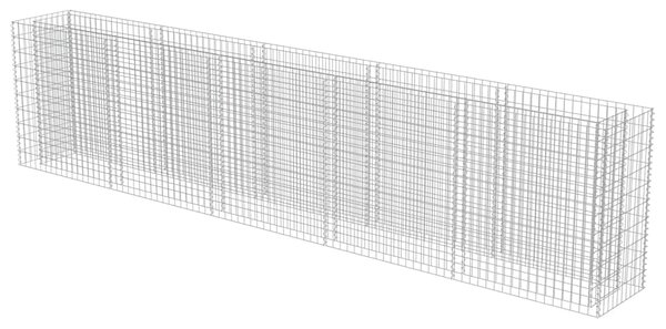 Gabionový vyvýšený záhon pozinkovaná ocel 450 x 50 x 100 cm 143564