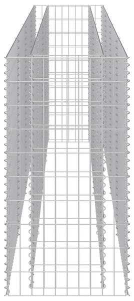 Gabionový vyvýšený záhon pozinkovaná ocel 360 x 50 x 100 cm 143560