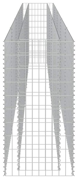 Gabionový vyvýšený záhon pozinkovaná ocel 450 x 50 x 100 cm 143564