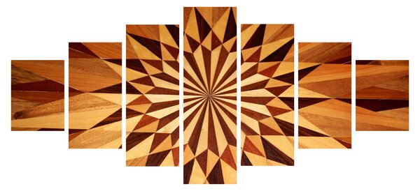 Obraz - Dřevěná koláž (210x100 cm)