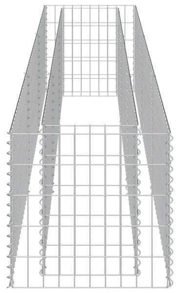 Gabionový vyvýšený záhon pozinkovaná ocel 270 x 50 x 50 cm 143563