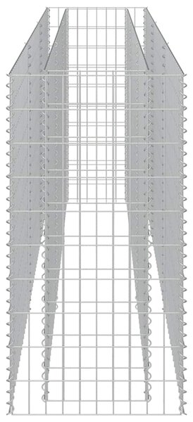 Gabionový vyvýšený záhon pozinkovaná ocel 270 x 50 x 100 cm 143562