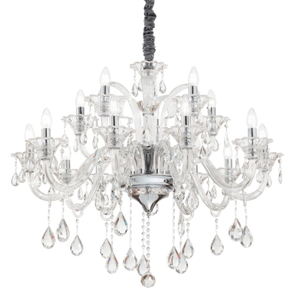 Závěsné svítidlo / Luster Ideal lux 114170 Colossi SP15 trasparente 15xE14 40W