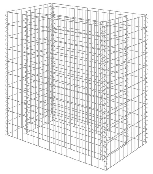 Gabionový vyvýšený záhon pozinkovaná ocel 90 x 50 x 100 cm 143568
