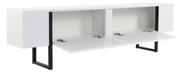 TV stolek/skříňka Sancuty (bílá + černá). Akce -18%