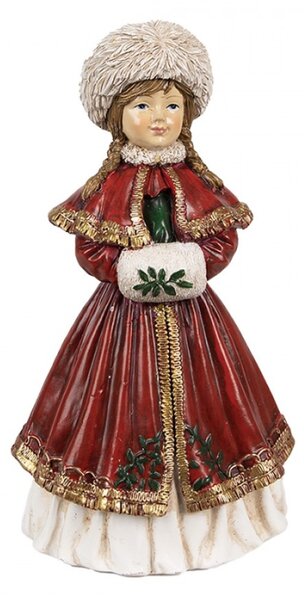 Figurka holčičky v šatech se štuclíkem – 9x7x17 cm