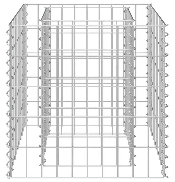 Gabionový vyvýšený záhon pozinkovaná ocel 50 x 50 x 50 cm 143570