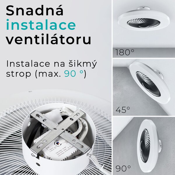 Noaton 12058B Triton, černá, stropní ventilátor se světlem