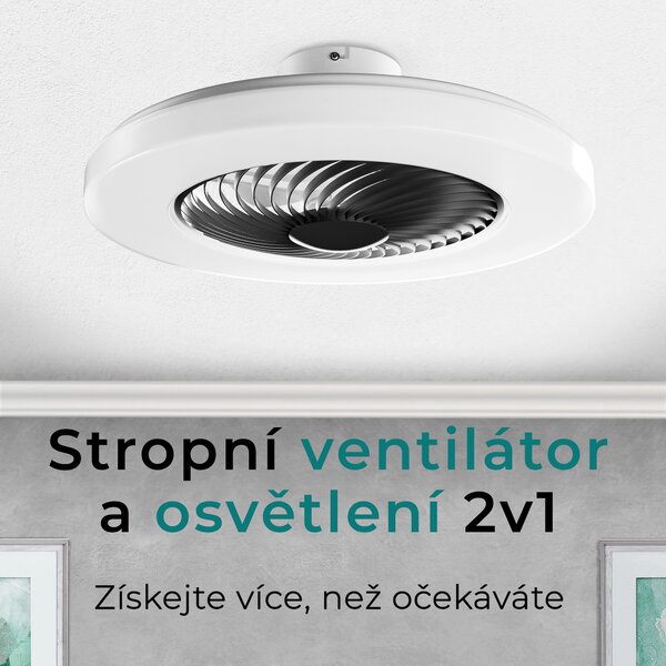 Noaton 12058B Triton, černá, stropní ventilátor se světlem