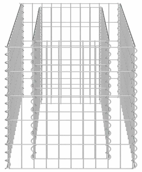 Gabionový vyvýšený záhon pozinkovaná ocel 90 x 50 x 50 cm 143569