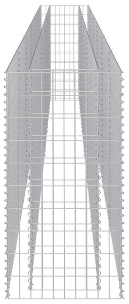 Gabionový vyvýšený záhon pozinkovaná ocel 540 x 50 x 100 cm 143566