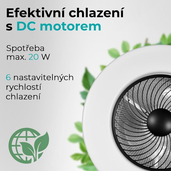 Noaton 12058B Triton, černá, stropní ventilátor se světlem