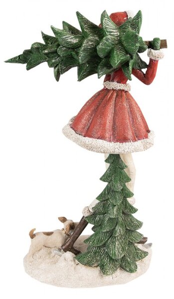 Figurka holčičky na bruslích se stromečkem – 25x17x43 cm