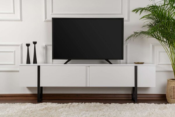 TV stolek/skříňka Sancuty (bílá + černá). Akce -18%