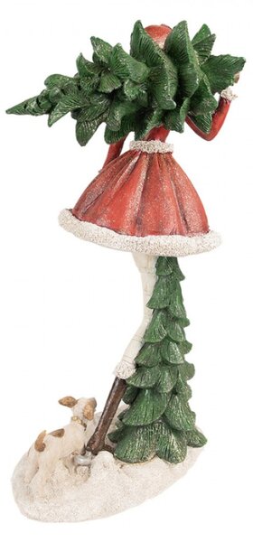 Figurka holčičky na bruslích se stromečkem – 25x17x43 cm