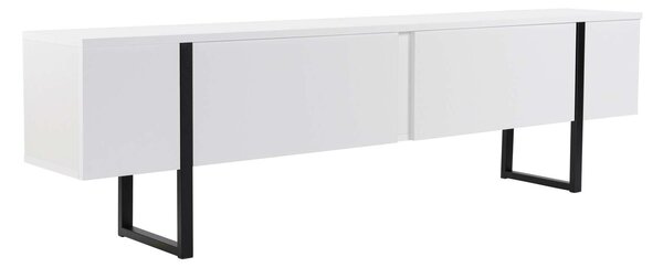 TV stolek/skříňka Sancuty (bílá + černá). Akce -18%