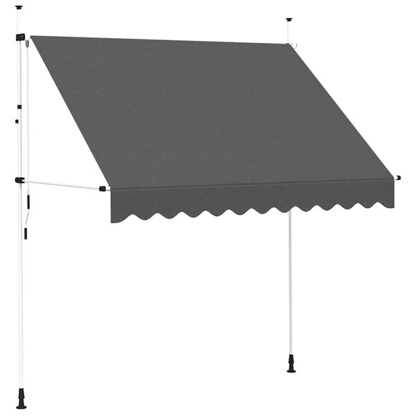 Ručně zatahovací markýza 250 cm antracitová 143689
