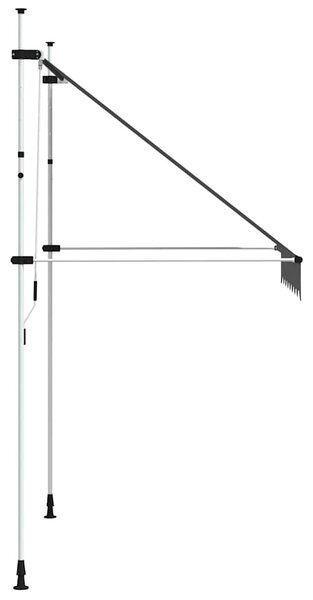 Ručně zatahovací markýza 200 cm antracitová 143688