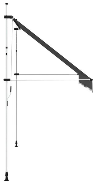Ručně zatahovací markýza 350 cm antracitová 143691