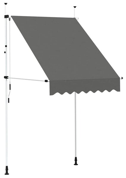 Ručně zatahovací markýza 150 cm antracitová 143687