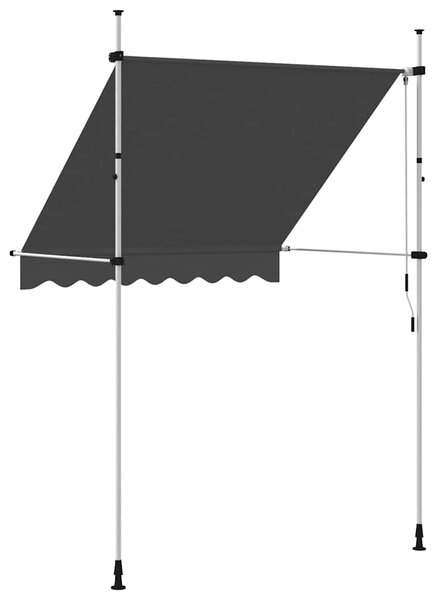 Ručně zatahovací markýza 200 cm antracitová 143688