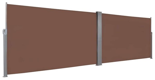 Zatahovací boční markýza / zástěna 160 x 600 cm hnědá 143681
