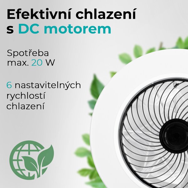 Noaton 12050B Triton, černá, stropní ventilátor se světlem