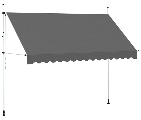 Ručně zatahovací markýza 350 cm antracitová 143691
