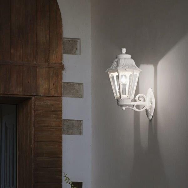Exteriérové ​​nástěnné svítidlo Ideal lux 120423 ANNA AP1 BIG BIANCO 1xE27 60W IP44