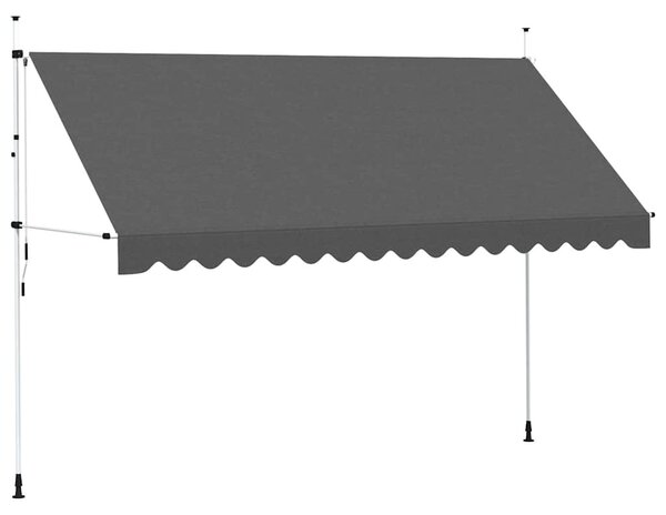 Ručně zatahovací markýza 400 cm antracitová 143692