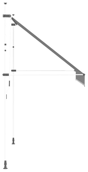 Ručně zatahovací markýza 250 cm antracitová 143689