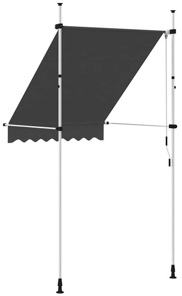 Ručně zatahovací markýza 150 cm antracitová 143687