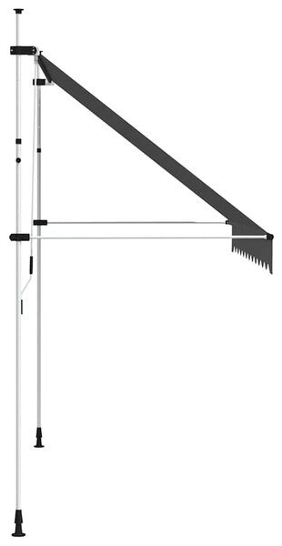 Ručně zatahovací markýza 300 cm antracitová 143690